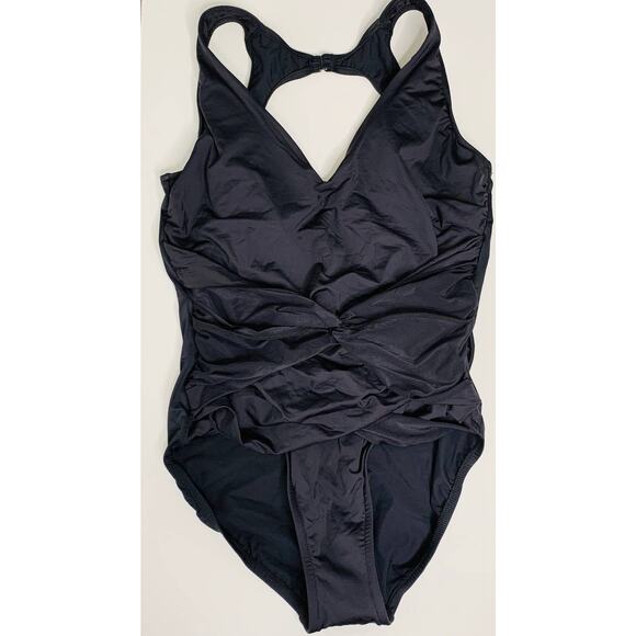 Miraclesuit Plot Twist Valerie One Piece Swimsuit 6006094 Size 10 NEW Black - Picture 4 of 13
